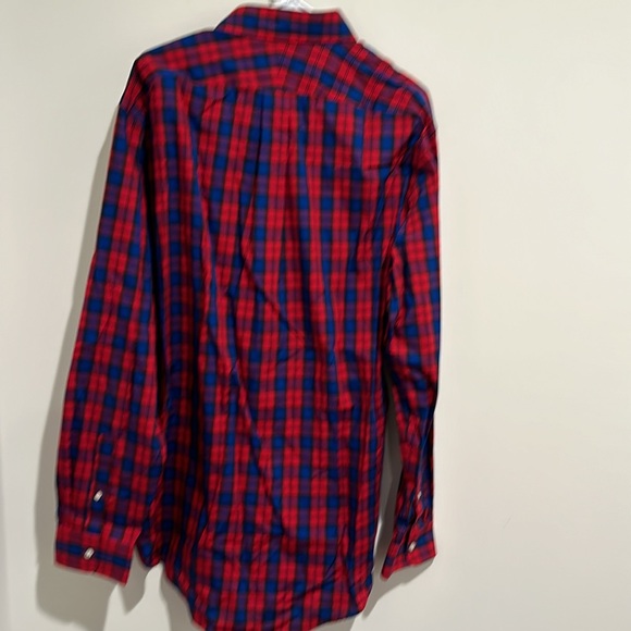 Lands End Men’s No Iron Plaid Button Down Sz 17-37-Tailored Fit/Tall - Picture 4 of 4